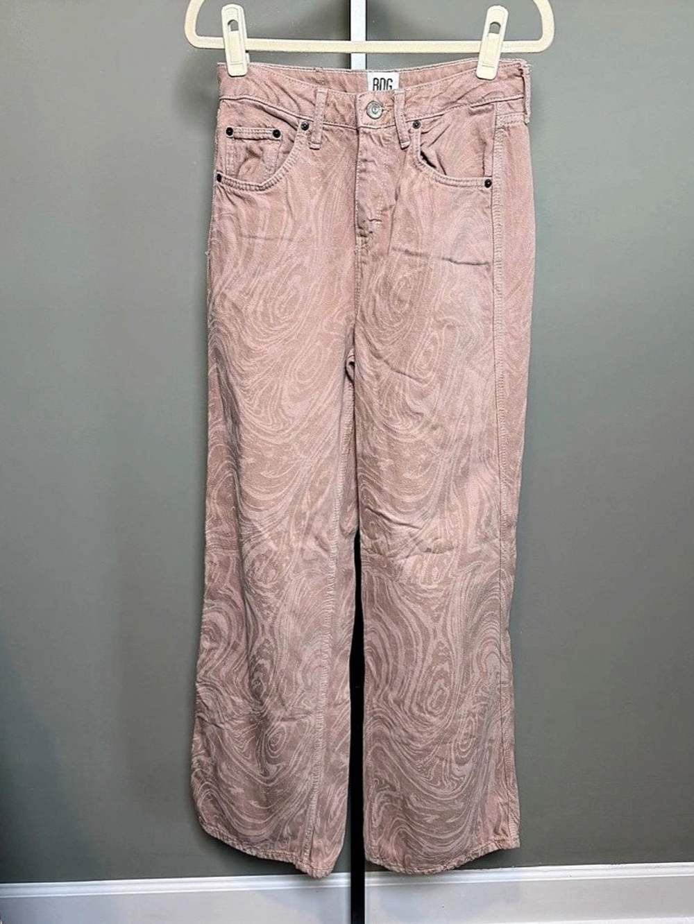 BDG Wide Leg Puddle Jeans Pink Waist 26